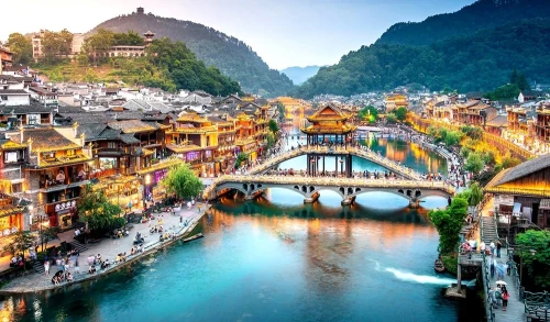 TOUR TRUNG QUỐC 6NGÀY-5ĐÊM , TRƯƠNG GIA GIỚI, PHƯỢNG HOÀNG CỔ TRẤN , PHÙ DUNG TRẤN ,