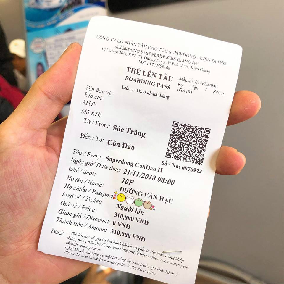 vé đi tàu cao tốc Côn Đảo