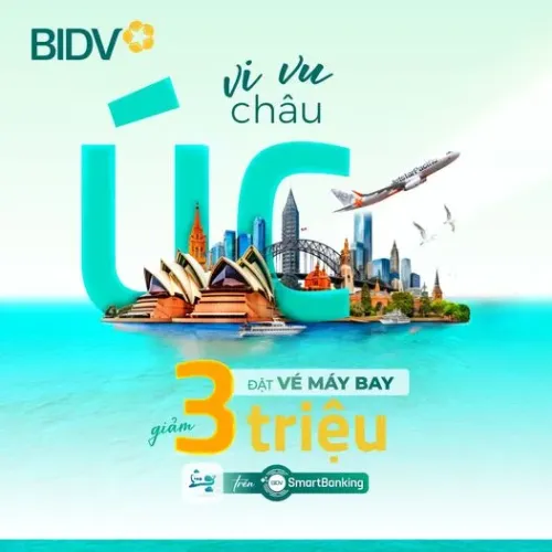 ƯU ĐÃI BAY ÚC GIẢM 3 TRIỆU TRÊN APP BIDV
